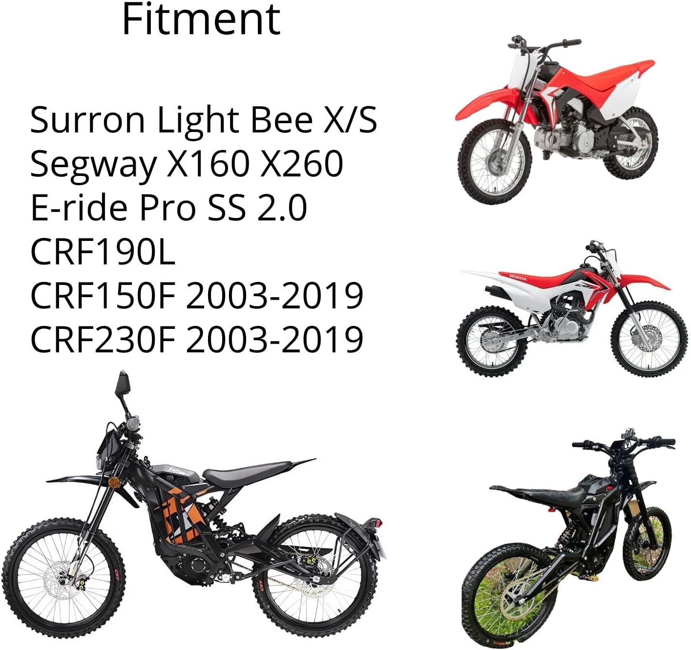 Foot Pegs for Surron Light Bee X/S Segway X160/X260 and E-ride Pro SS/CRF190L/CRF150F CRF230F 2003-19,Anti-slip Motorcycle Passenger Alloy Foot Rest Pedals,Modified Sur Ron Part Accessories,Purple