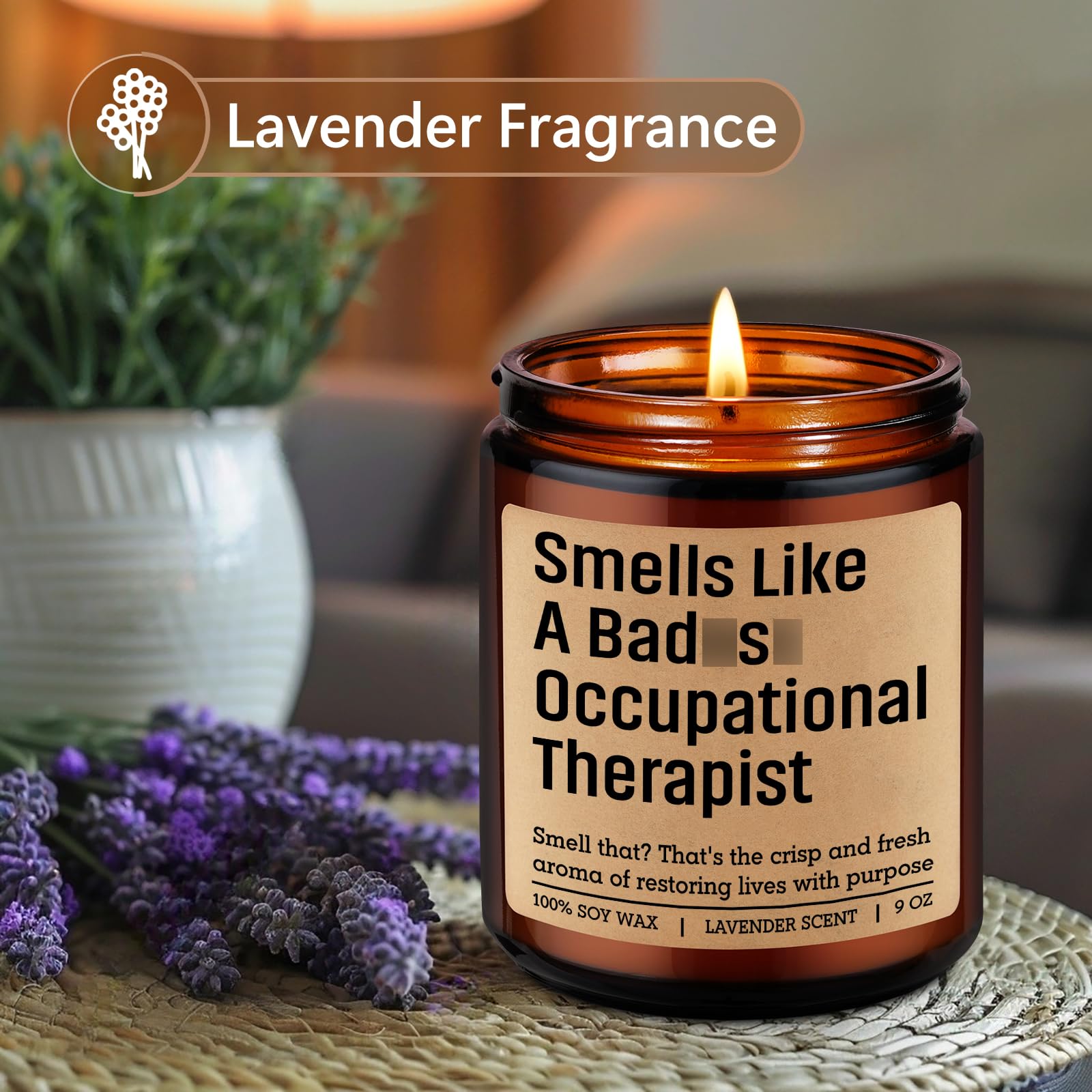 LEADO Candle, Occupational Therapist Gifts - Occupational Therapy Gifts for Women, Men - Funny Appreciation, OT Month, Graduation, Fathers Day, Birthday, OT License Present for School Student, Grad