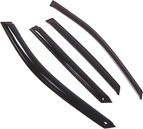 Tuningpros Visor de ventana compatible con Hyundai Santa Fe 2013-2016, DGWV2-642, deflector de montaje exterior, protector de lluvia, humo oscuro, Tuningpros Visor de ventana compatible con Hyundai Santa Fe 2013-2016, DGWV2-642, deflector de montaje exterior, protector de lluvia, humo oscuro,