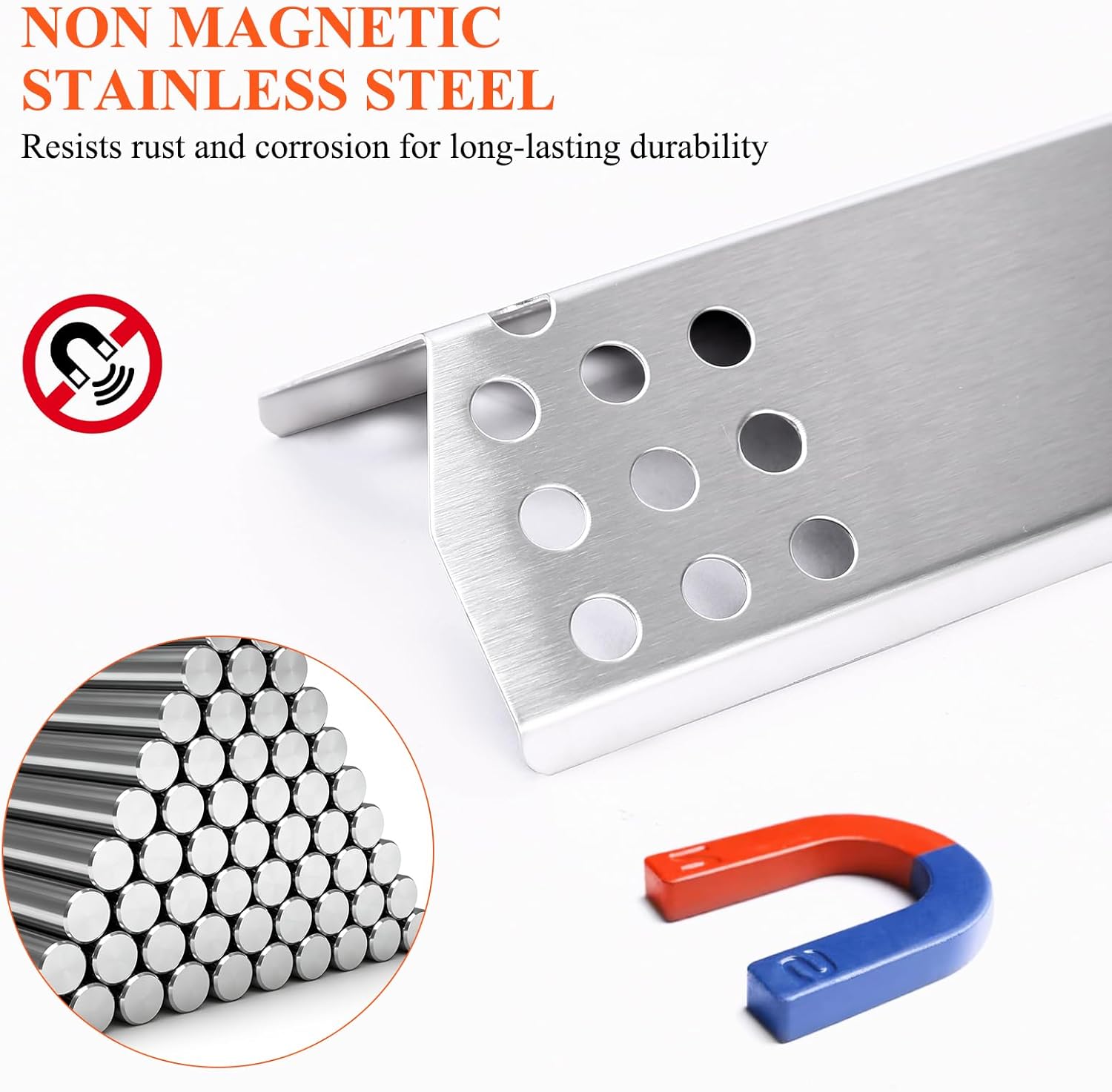 Hisencn Replacement Parts for Kitchen Aid 720-0733 720-0733A 720-0954, Grill Parts for Kitchenaid 4 Burner 740-0781 740-0780 720-0745 720-0745b Gas Grill Burner, Heat Plate and Igniter Electrode Kit