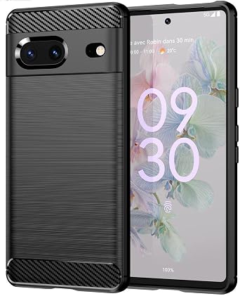 for Google Pixel 7 Case Shock-Absorption Flexible TPU Rubber Protective Cell Phone Cover for Google Pixel 7 2022 6.3" Black