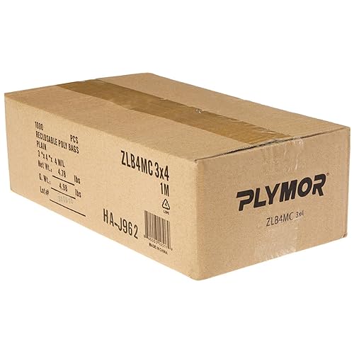 Miniatura 6 de Plymor Bolsas de plástico resistentes con cierre de cremallera 4 mil 3 x 4 pulgadas paquete de 500