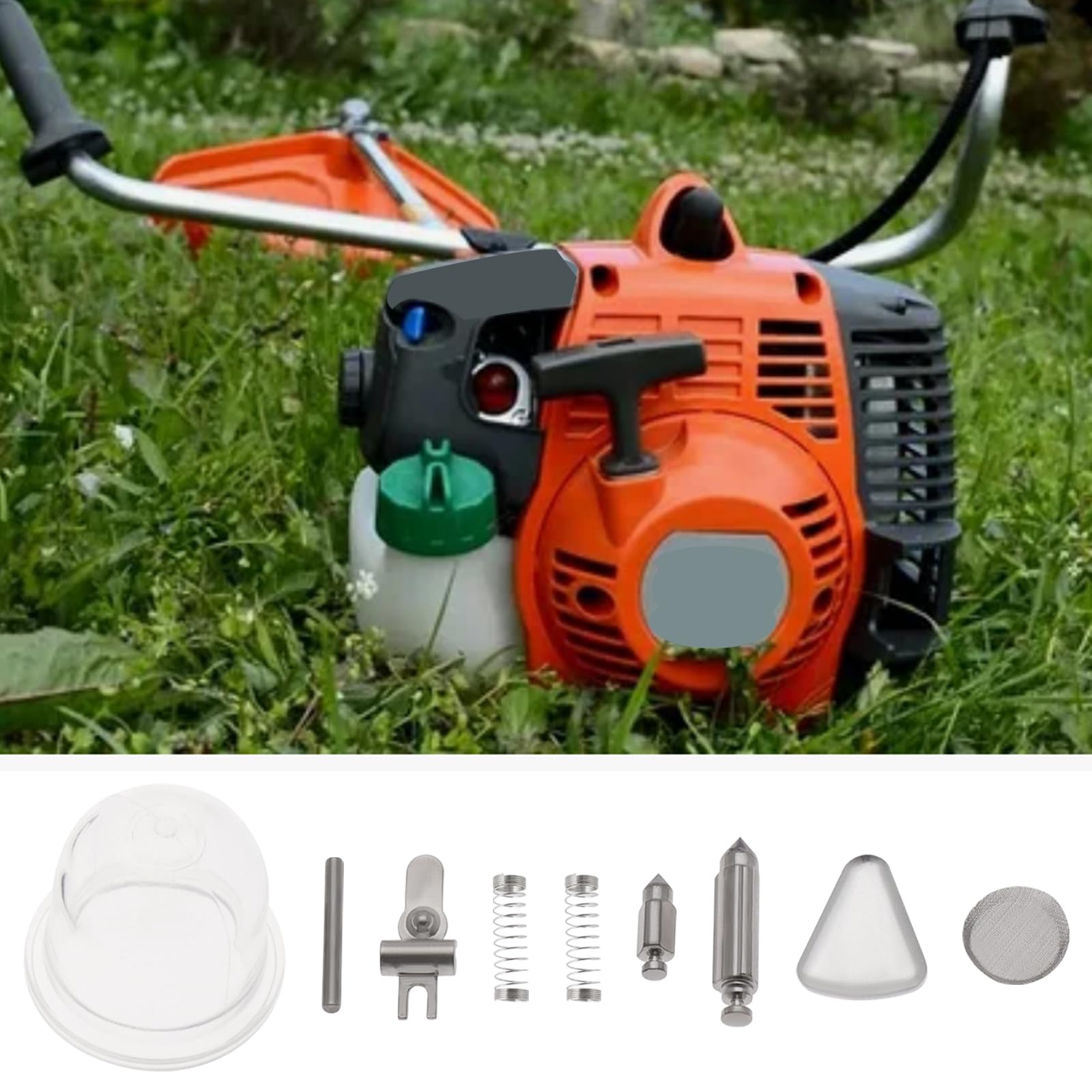 EMSea Zestaw naprawczy membrany gaźnika 545081848 zestaw uszczelek gaźnika 545130001 kompatybilny z trymerem Husqvarna 125R 128R 124C 128 CD LDX DJX 128LD 128RJ