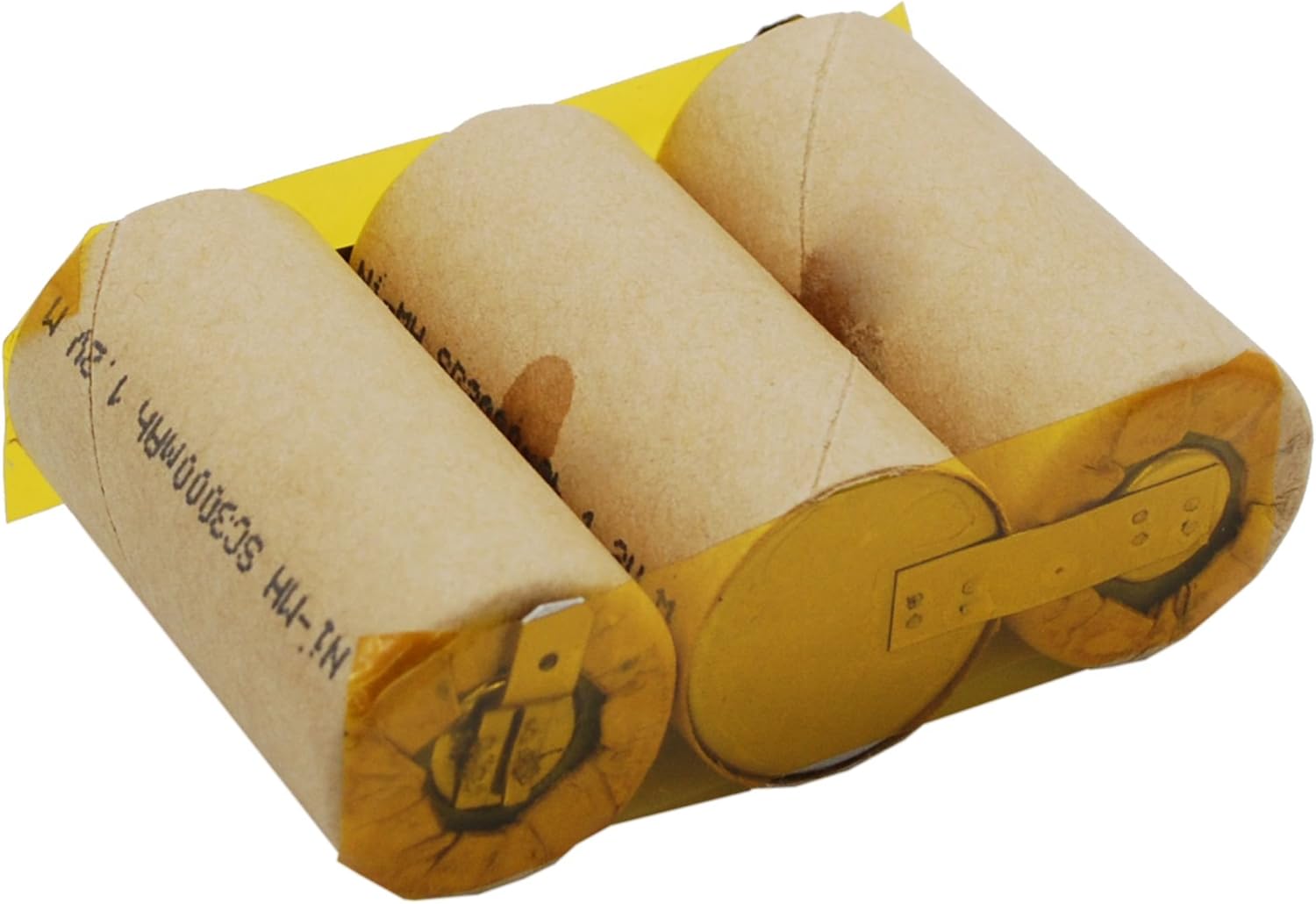 Close-up view of the individual cells and connection tabs of the BCXY Replacement Ni-MH Battery