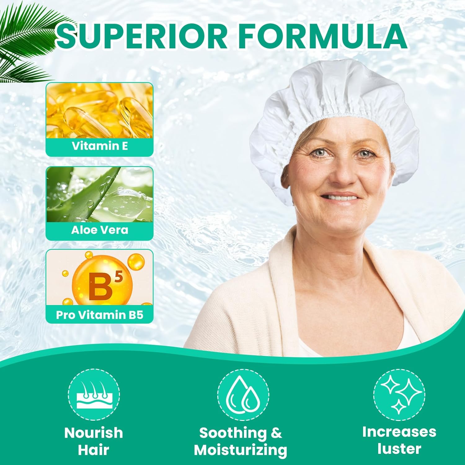 WUYUAN 6 Pack Shampoo Caps No Rinse Waterless Shampoo Caps Hair Wash Caps Shampoo and Condition Cap for Bedridden Patients, Elderly, Adults - Image 3