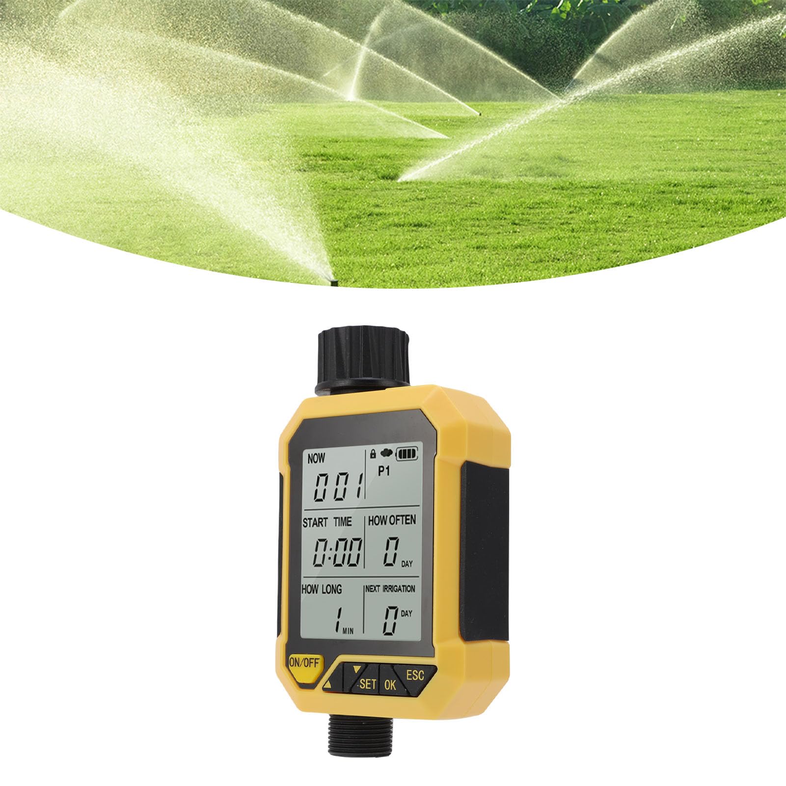 Timer di irrigazione automatico sensibile alla pioggia per irrigazione personalizzata con filtrazione precisa, costruzione robusta, per uso esterno in giardino