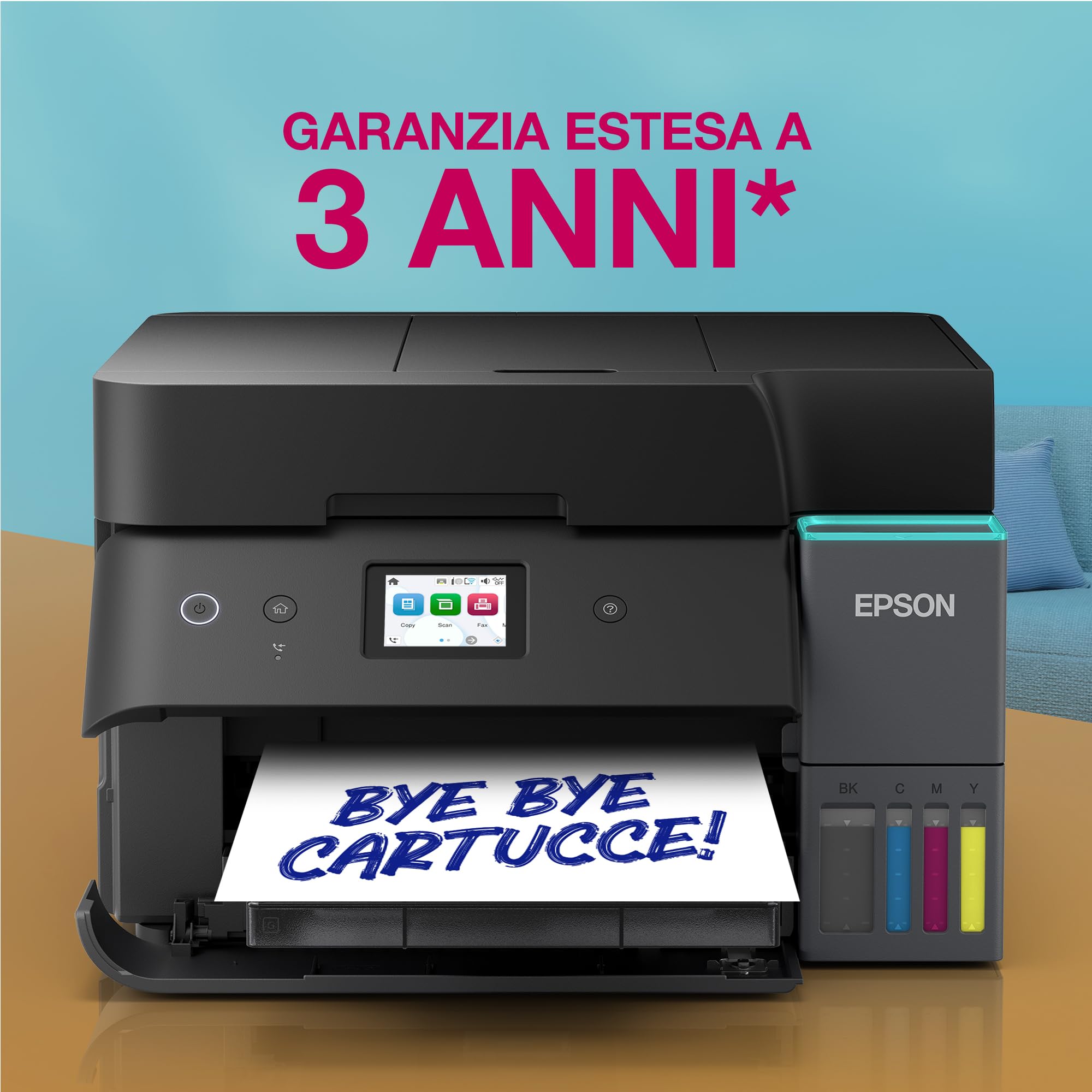 Epson EcoTank ET-4955 Stampante multifunzione A4 Wi-Fi AirPrint ADF fronte/retro scansione copia fax