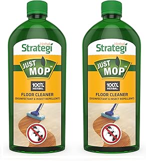 Herbal Just Mop Herbal Floor Cleaner Liquid 500Ml (Pack Of 2)| Natural Disinfectant & Insect Repellent| Skin Safe, Baby Safe & Pet-Friendly | 100% Herbal Actives |Non-Toxic