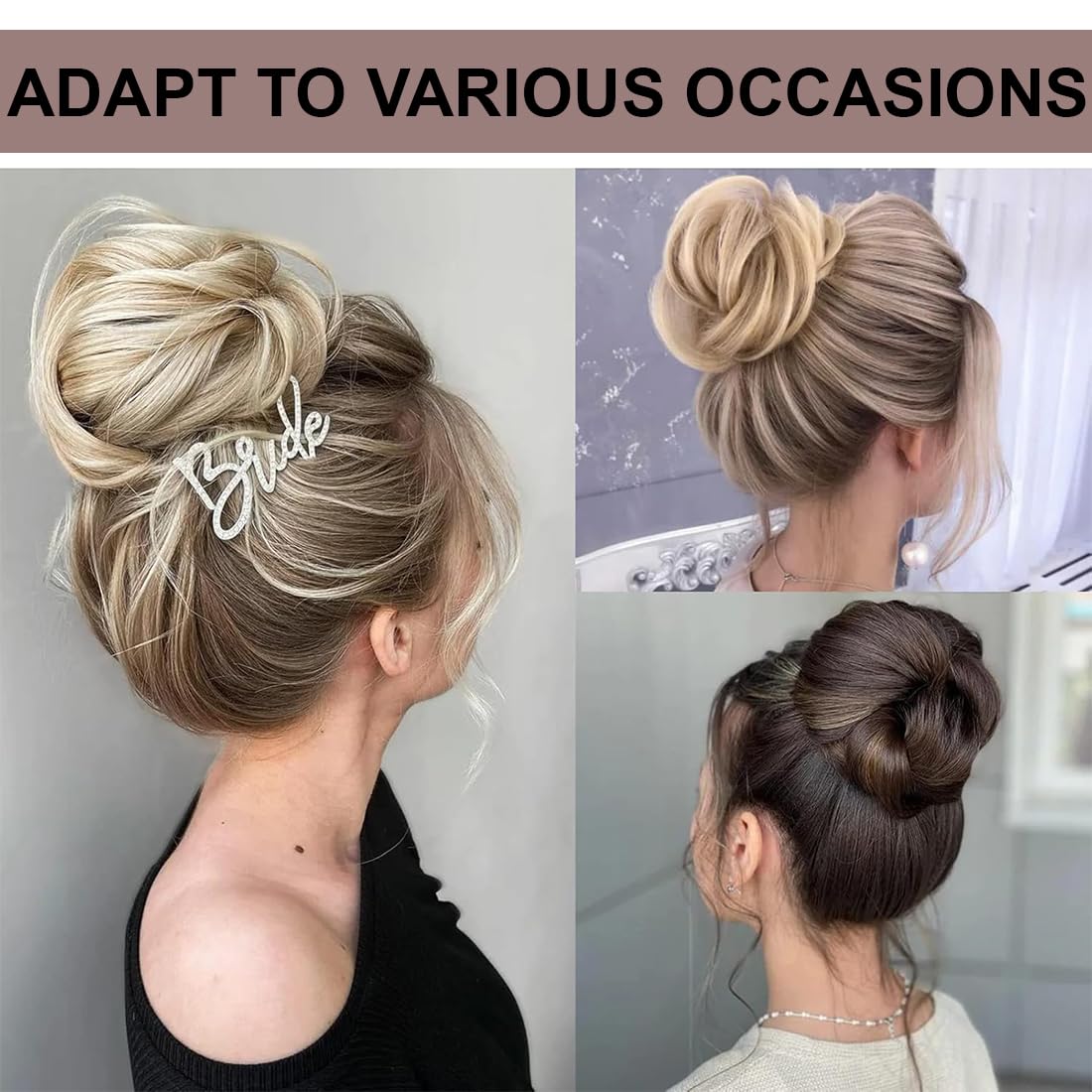 4 Pezzi Chignon per Ciambella, Capelli Strumento per Intrecciare, Twist Curler Donut Strumenti, Magico Articolo per Raccogliere i Capelli in Modo Semplice e Veloce