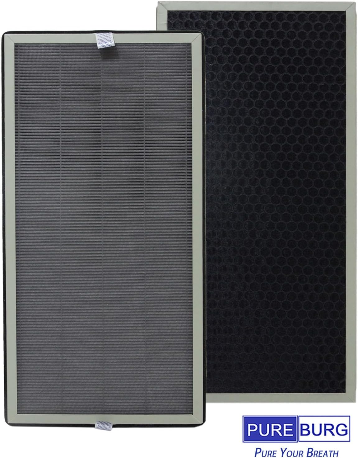 PUREBURG Replacement Filter Set Compatible with Jafända JF999 Jafanda Air Purifier,1 Set (2 Filters) H13 HEPA 4-Stage Filtration Activated Carbon 2-IN-1 - Image 3