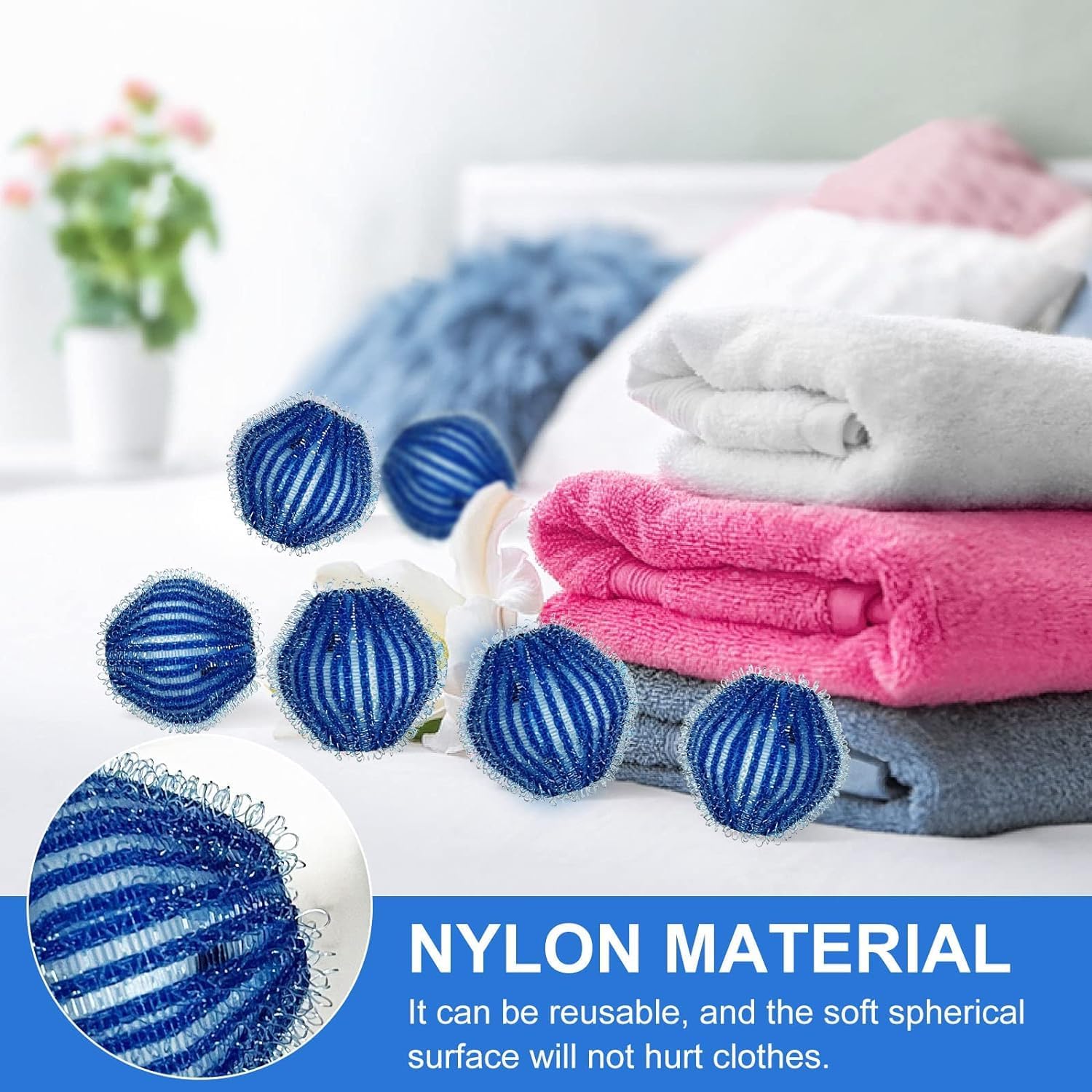 Pet Hair Remover for Laundry, 12Pcs Reusable Lint Remover Balls for Dog Cat Fur, Effectively Removes Pet Hair from Bedding and Clothes image 4