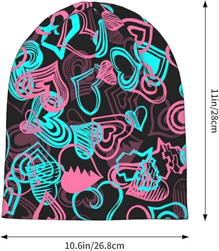 Miniatura 2 de LAIPUTER Gorro de punto de quimioterapia cerrado estándar holgado holgado con calavera para mujeres y hombres