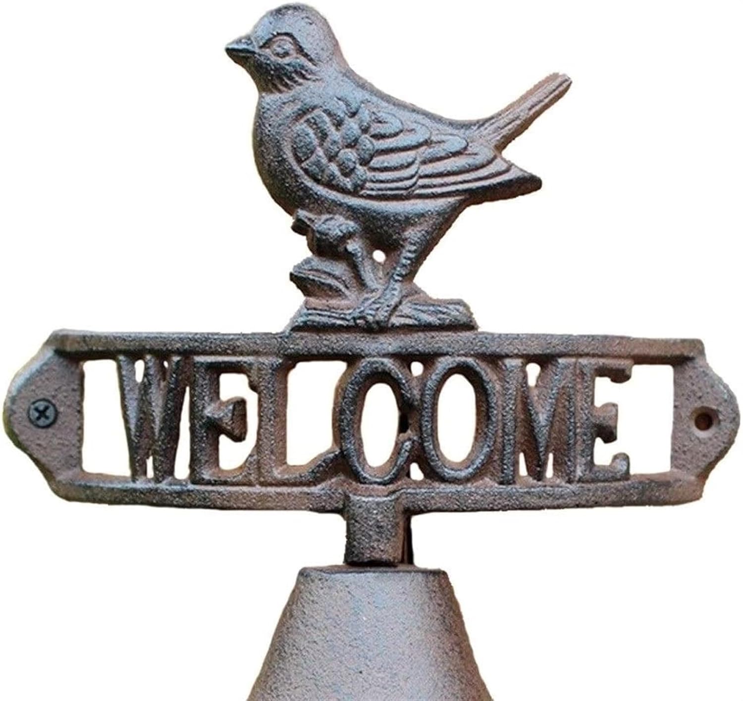 Cast Iron Dinner Bell Cast Iron Wall Hanging Bell Indoor and Outdoor Wall Dinner Bell-Classic Sculpture for Garden,Patio,Villa,Cafe,