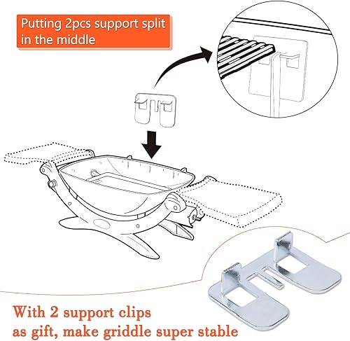 Miniatura 5 de 7644 Rejillas de parrilla para Weber Q100, Q1000, Q1200, Q120, Q1400, 516001, 516002, 50060001, 51010001, 51060001, piezas de parrilla de hierro