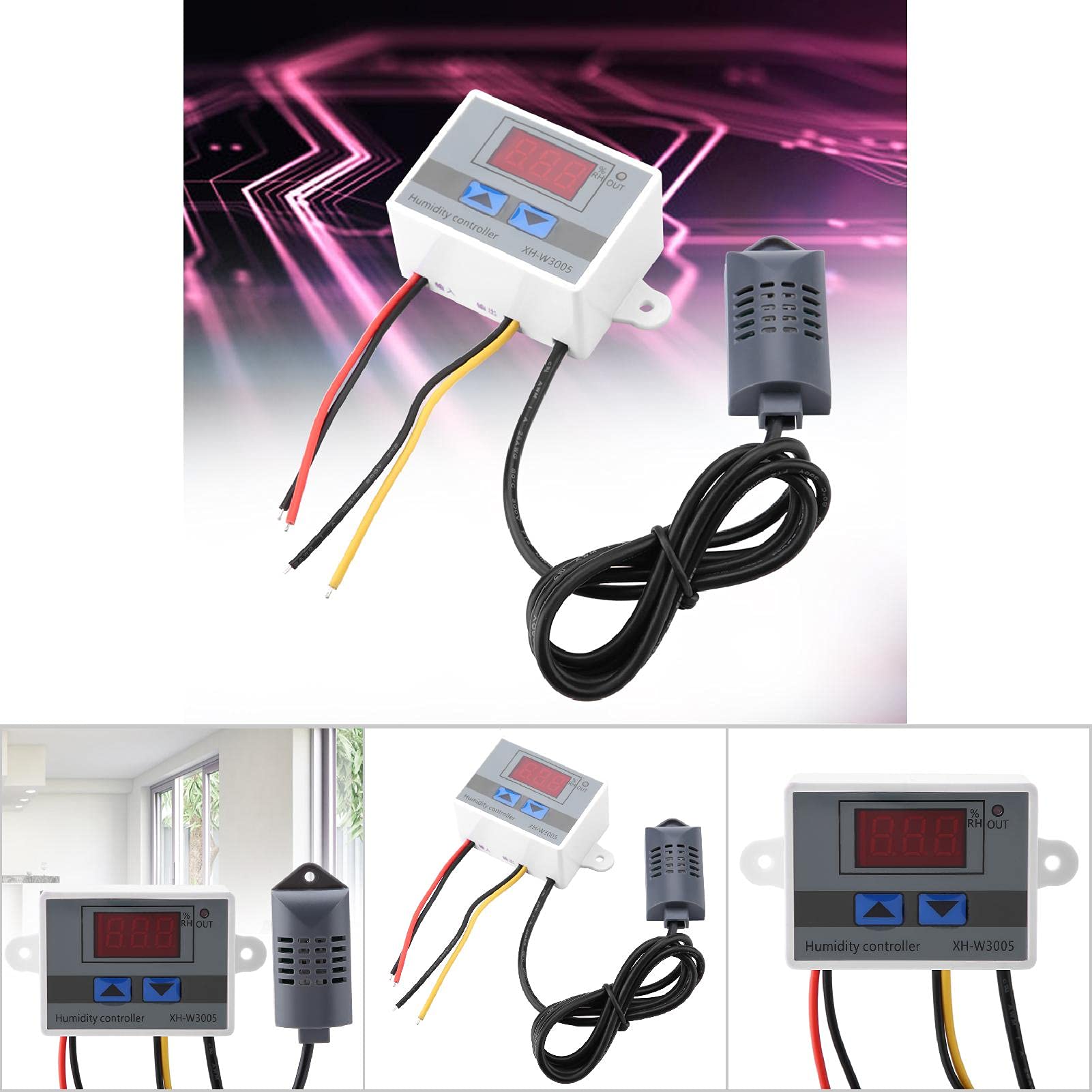 W3005 Higrómetro Controlador De Humedad Digital Ac 110-220v