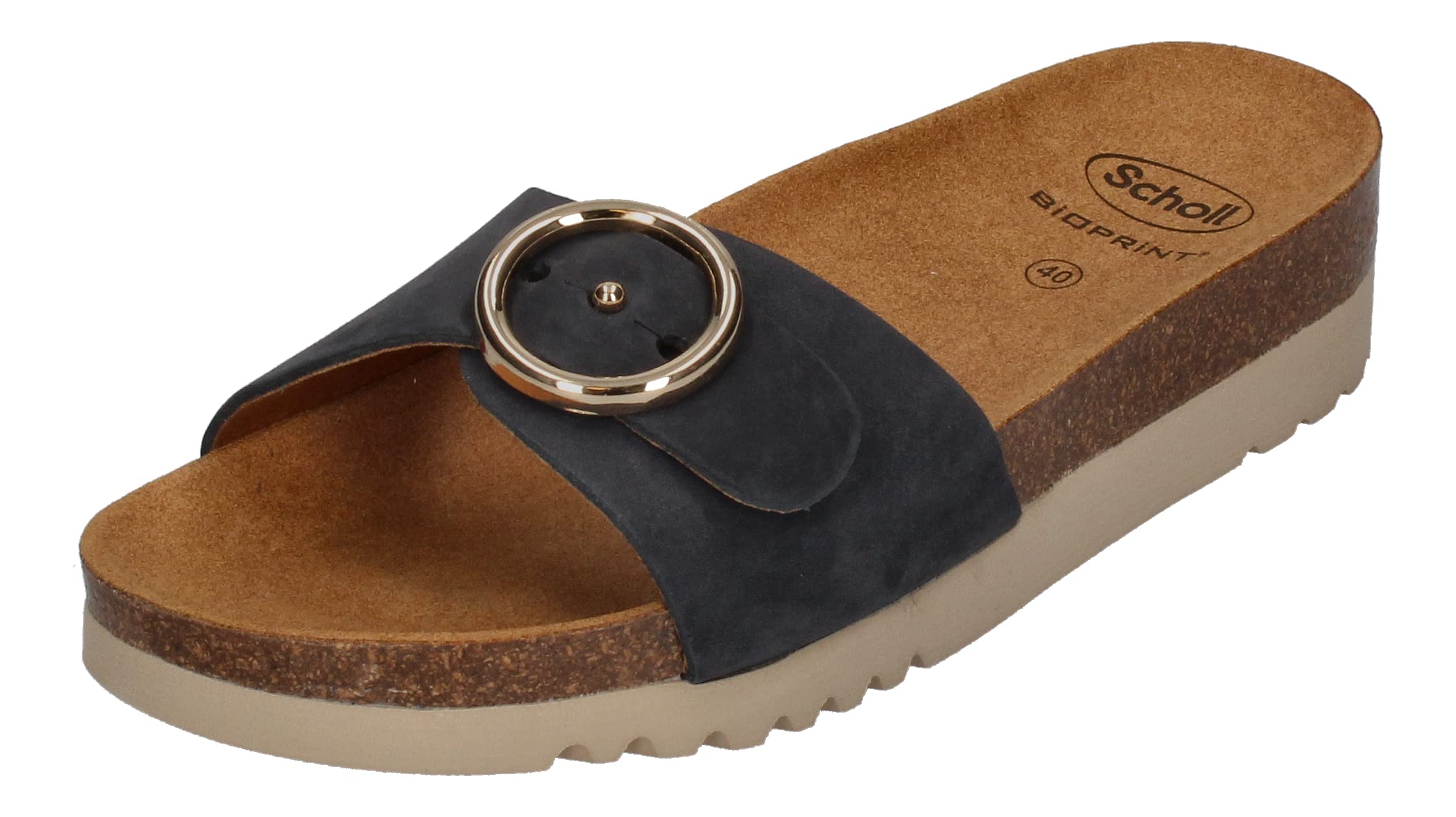 Scholl Women's Malibu' Mule Sandal, Navy, 40 EU