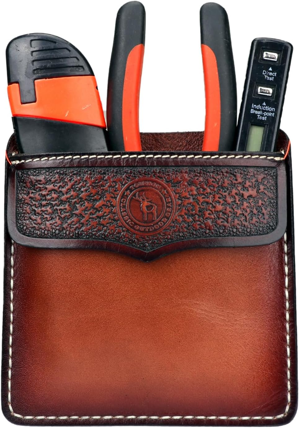 Tourbon Genuine Leather Pocket Protector for Men Durable Tool Pouch for Jeans Shirts Pocket Sleeve for Pens and Tools