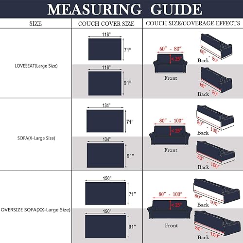 Miniatura 103 de HANDONTIME fundas de sofá beige para sofá, fundas boho de jacquard y corduroy para perros, funda de sofá de felpilla para perros, protector suave