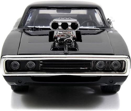 Miniatura 2 de Jada Toys Fast  Furious 124 Doms 1970 Dodge Charger RT - Auto fundido a presión de metal desnudo juguetes para niños y adultos color negro
