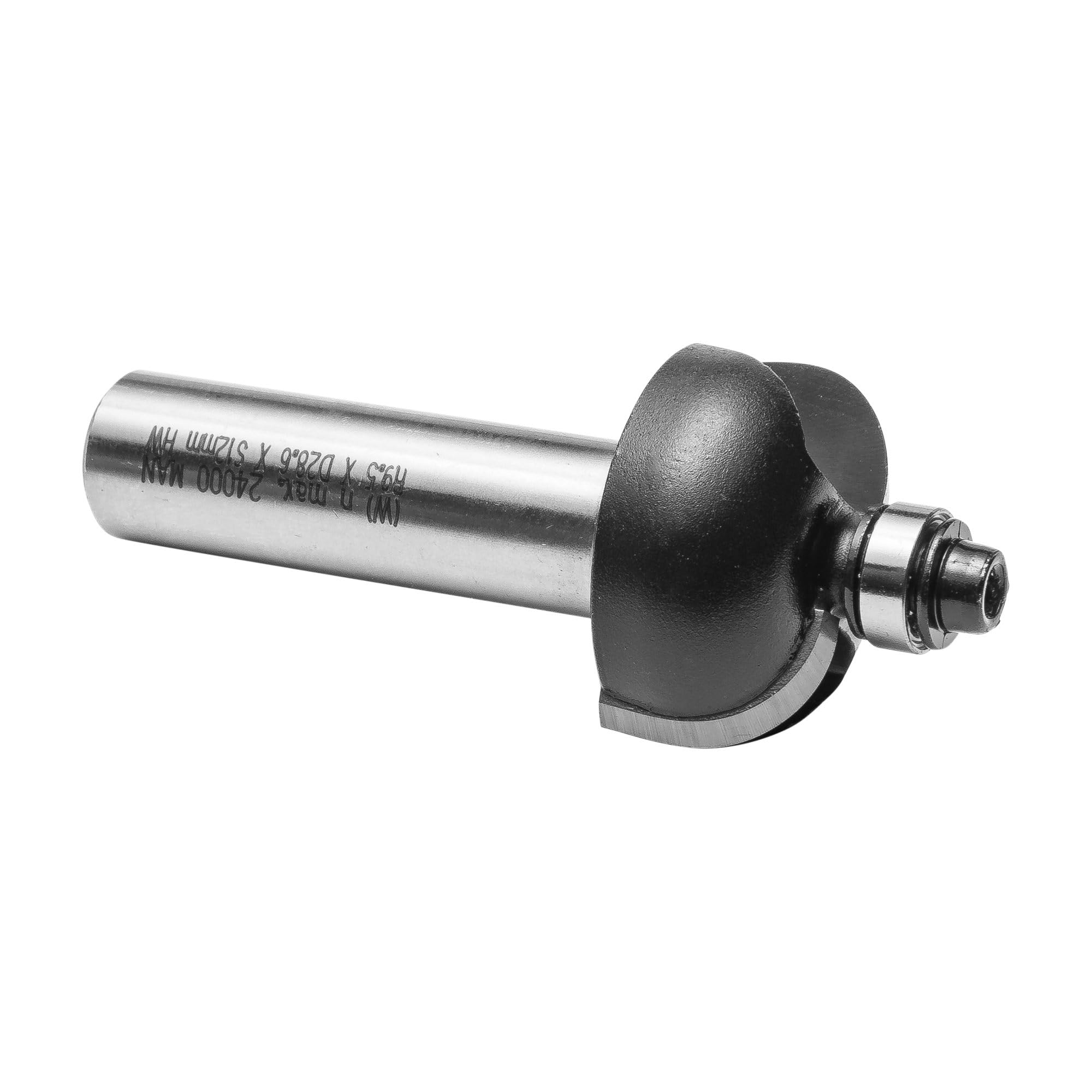 ENT 14734 Frez do filetów w wegliku, chwyt (S) 12 mm, srednica (D) 28,6 mm, NL 12,7 mm, R 9,5 mm, SL 40 mm, z lozyskiem kulkowym