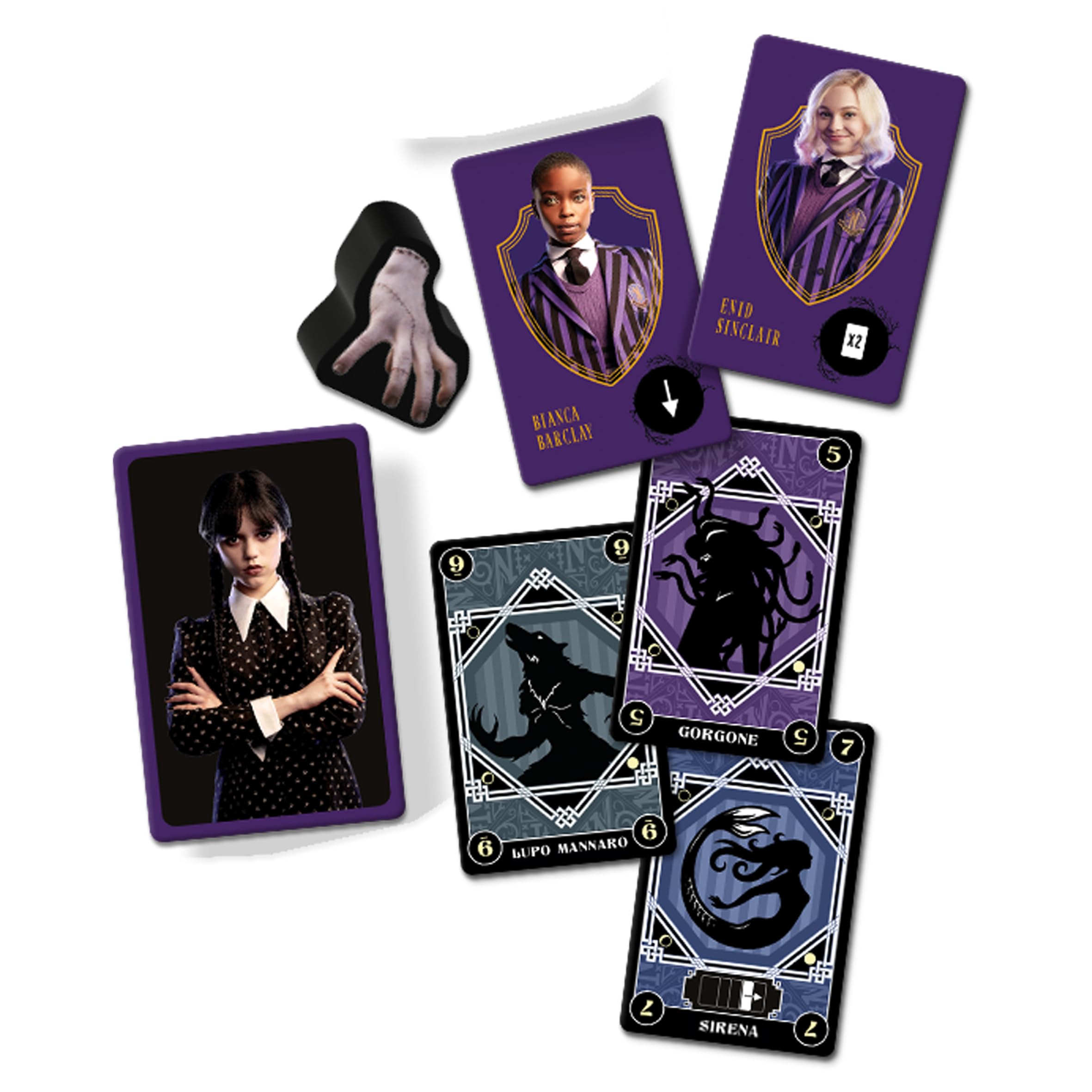 Cranio Creations - Wednesday, Creatures and Outcasts - The Official Card Game - Italian Edition, Black, 12 cm x 3.5 cm x 0.1 cm - Image 2