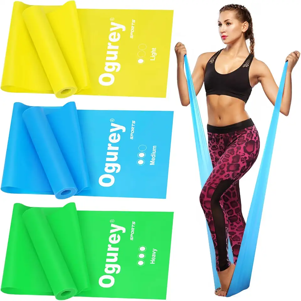 Resistance Bands, Professional Exercise Bands, Physical Therapy Bands for Strength Training, Yoga, Pilates, Stretching, Recovery, Stretch Elastic Band for Working Out, Workout Bands for Home Gym