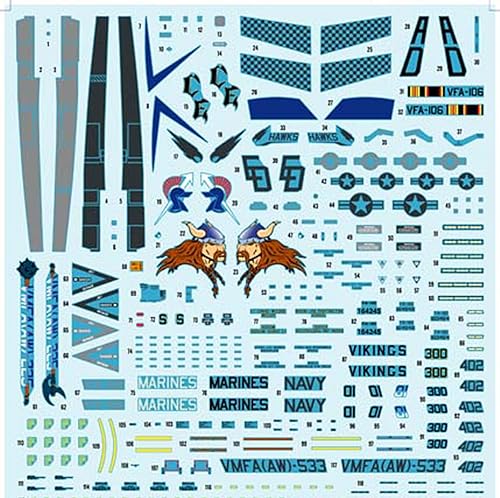 Miniatura 7 de Fighter 3D Puzzles - Kits de modelos de plástico, escala 148 FA-18D, modelo de caza de avispón, juguetes para adultos y regalo, 13.8 x 10 pulgadas