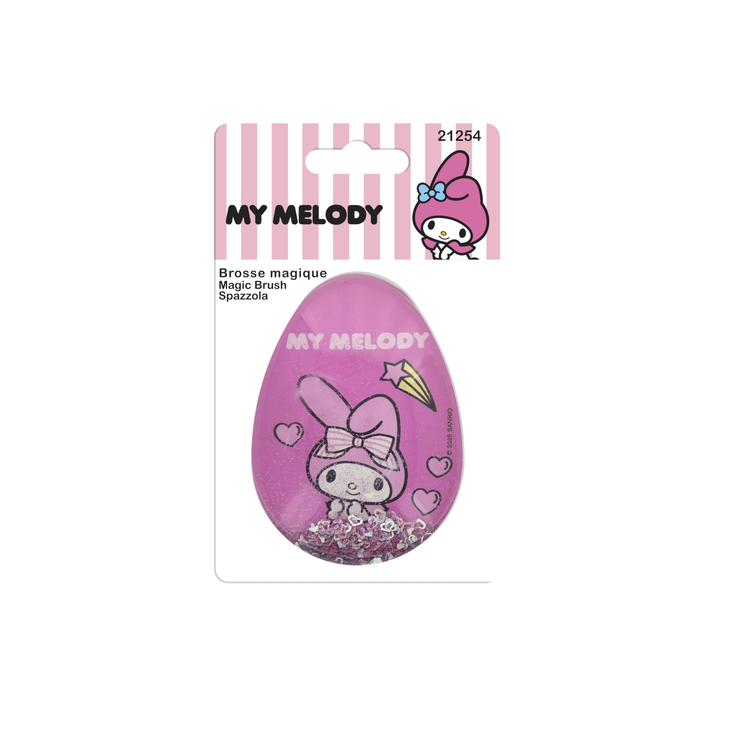 Hello Kitty - Detangling Hair Brush - Magic Glitter Brush - My Melody - Official Sanrio Product