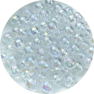 700 Pcs 6mm Acrylic Round Bubble Spacer Beads - Clear AB Colors - Loose Craft Beads for DIY Jewelry Making