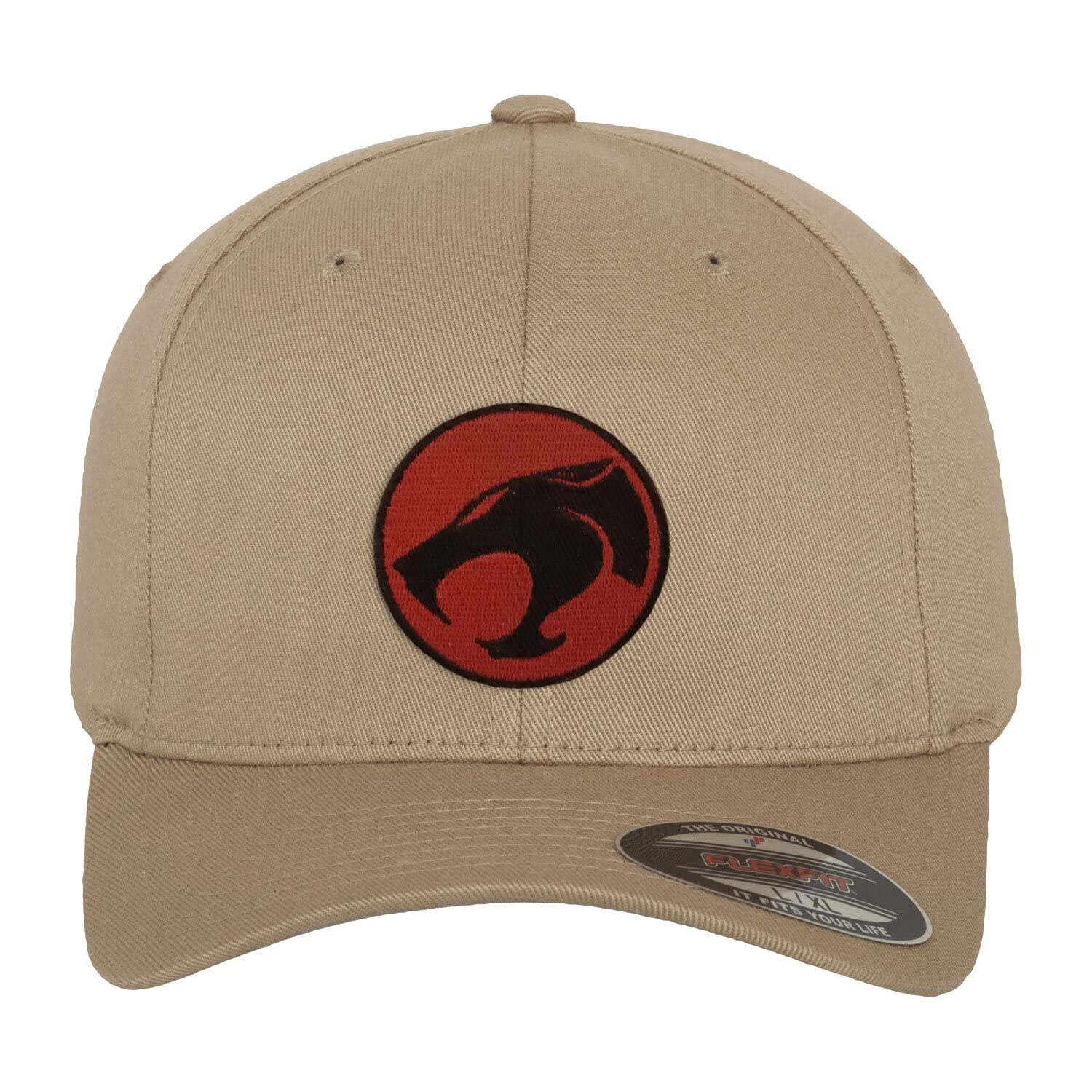 Thundercats Unisex Khaki Officially Licensed Logo Flexfit Baseball Cap (Khaki), Large/X-Large