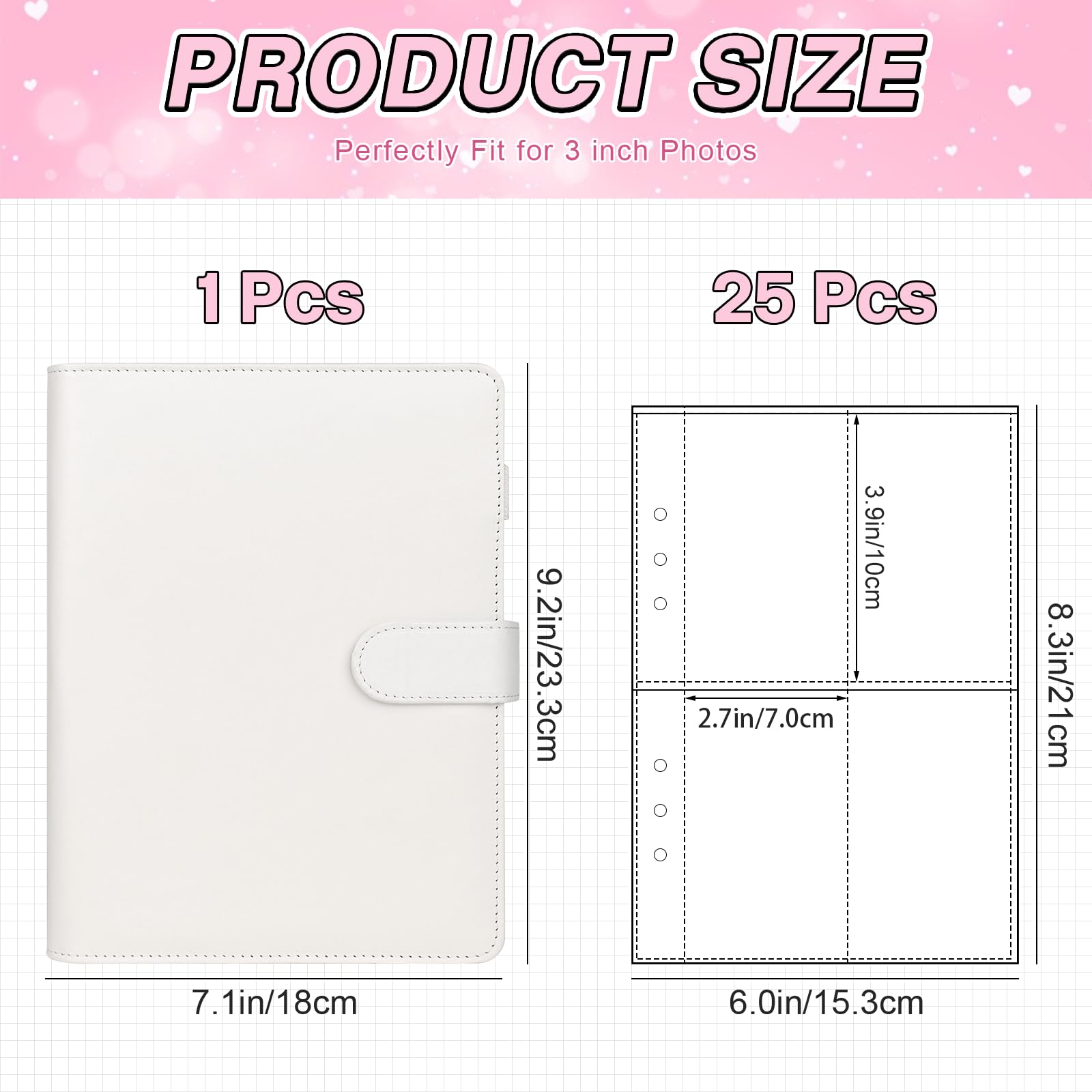 A5 Kpop Photocard Binder, 6 Ring Binder Album with 200 Card Slots - Image 3