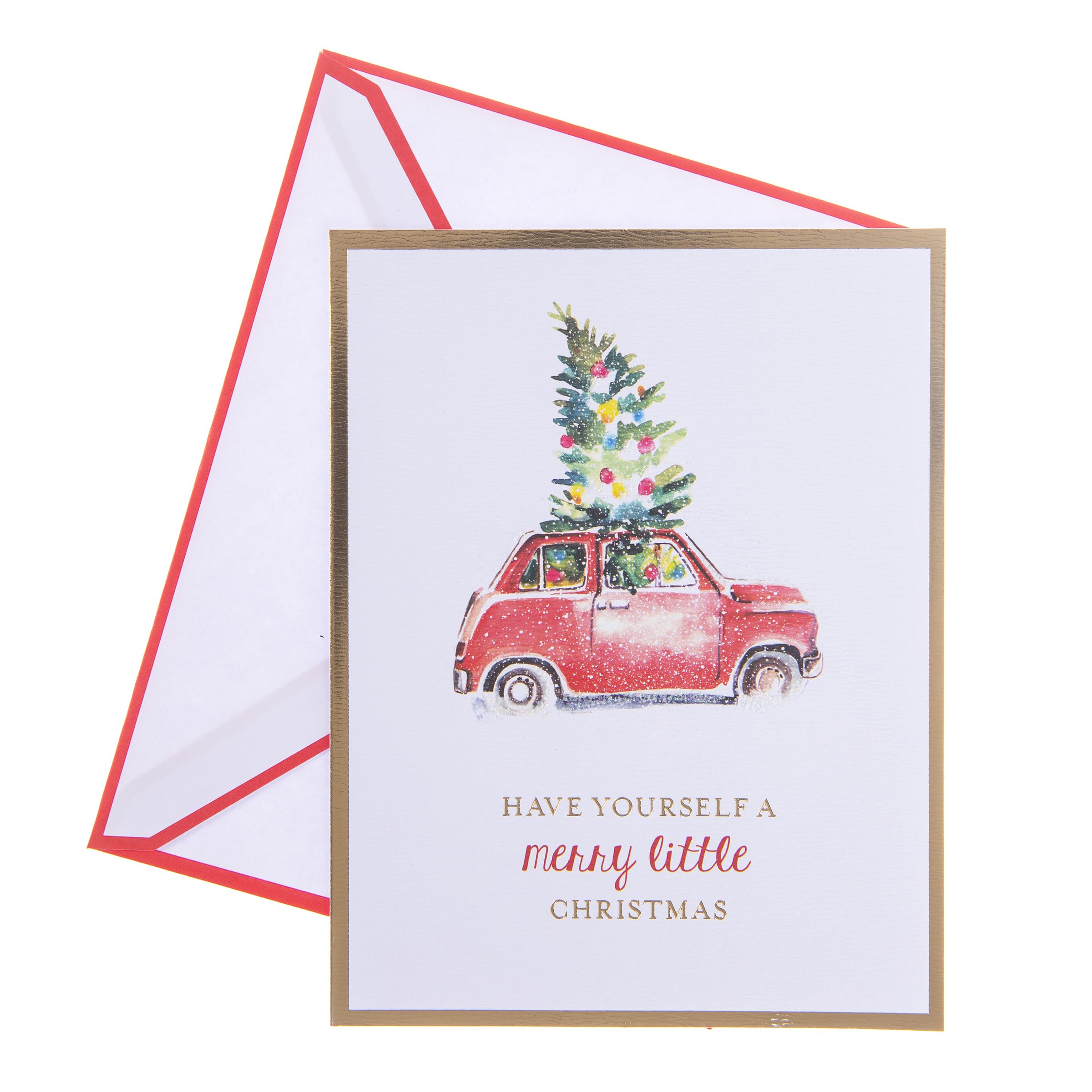 Graphique Happy Holidays Classic Carded Coat, Merry Little Car, 4.25" x 5.5" - Image 4