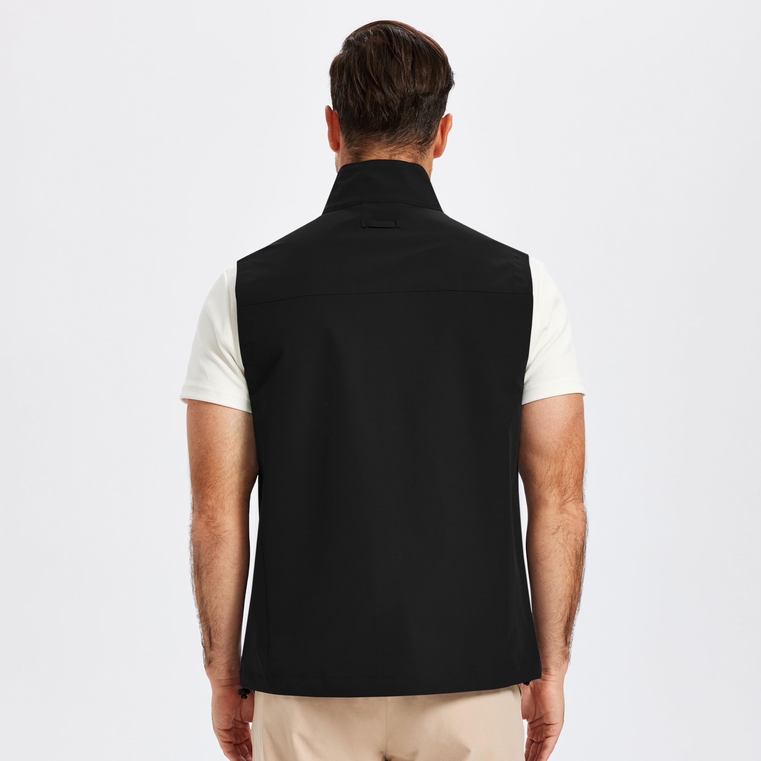 MoFiz Hombre Chaleco Softshell Cortavientos Ultraligero de Ciclismo Exteriores con Bolsillos Cremallera