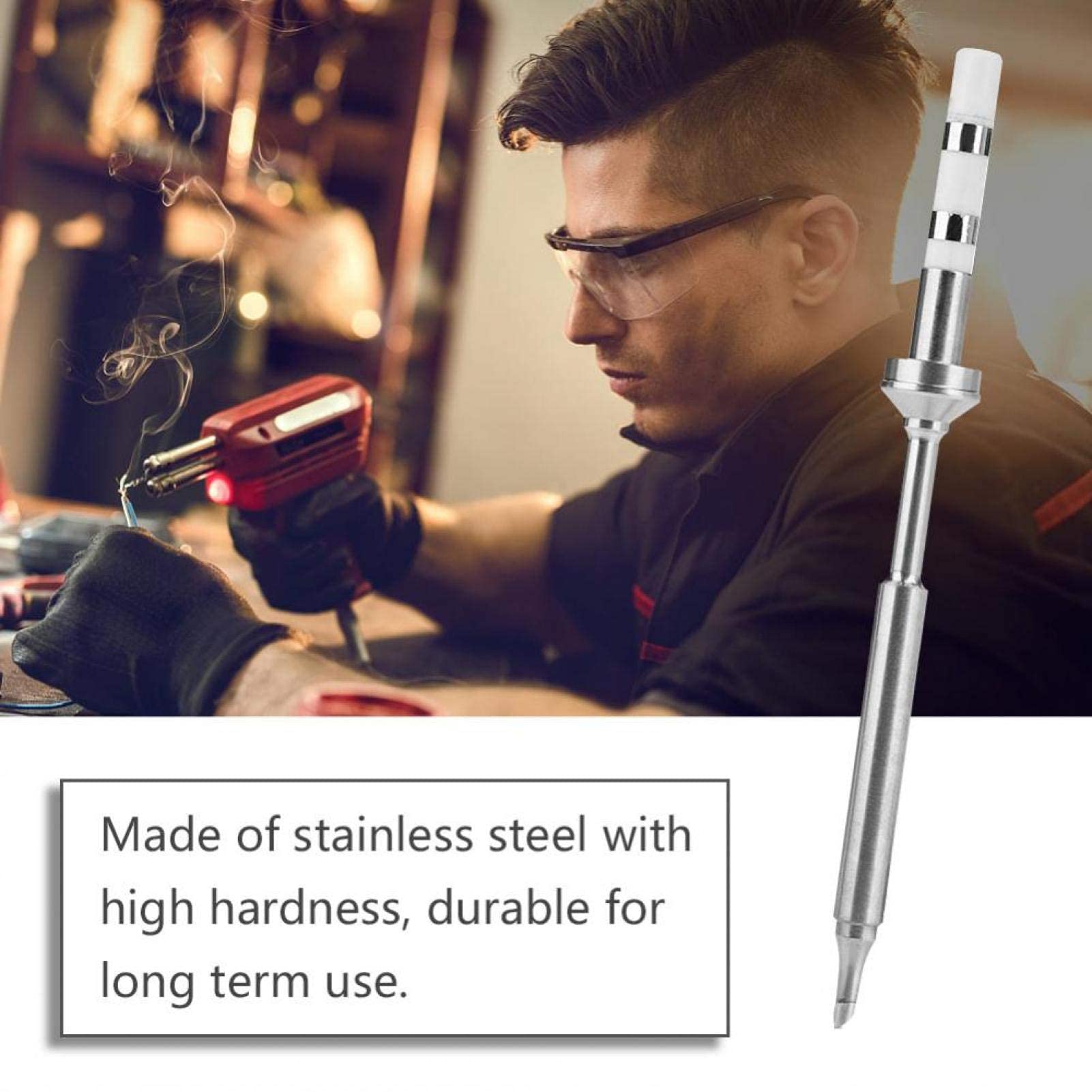 Punta Di Ricambio Per Saldatore Stilo TS-BC02 | Con Nucleo In Ceramica E Jack 3.5mm, Custodia Inclusa
