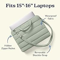 Vista 2 de Vandel 15-16 inch Laptop Carrying Case Sleeve with Strap, Shoulder Bag with Handle, 16 in Laptop Computer Bag for Women, MacBook Air 15 Inch