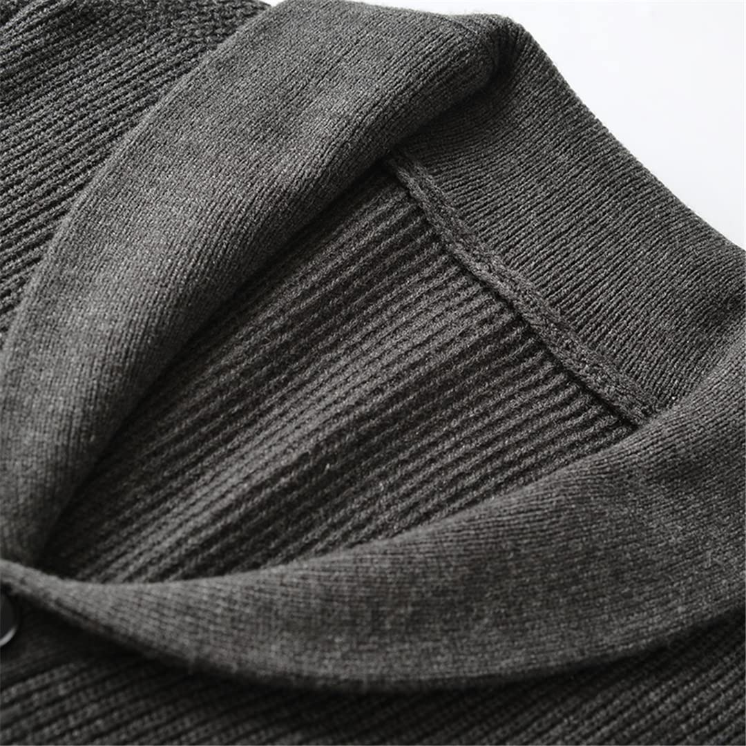 Vogrtcc Męski szal kołnierz kardigan sweter wełniany sweter guzik dzianinowy slim fit płaszcz, Chiny, 4XL