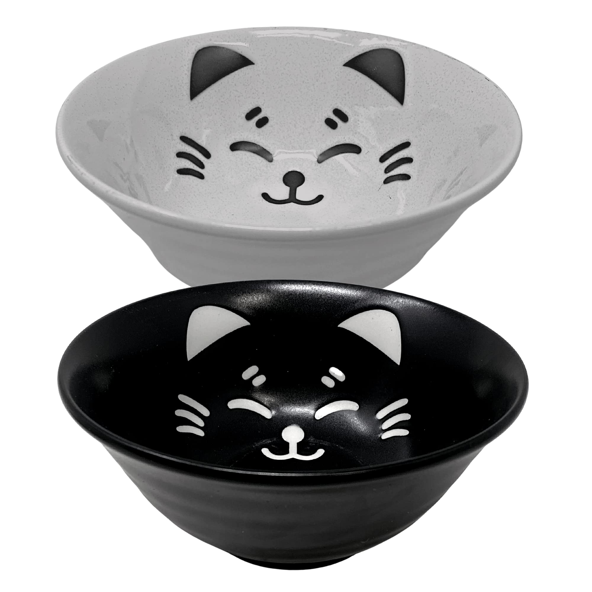 Japanisches Essstäbchen-Set Mit Katzen-Ablage – Holzstäbchen, Silikon-Katzen, In Geschenkbox, Schwarz
