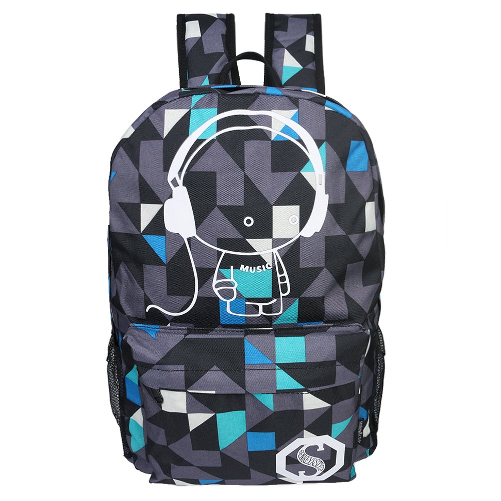 Luminous Bag Student Shoulder Casual Laptop Backpack for Teen