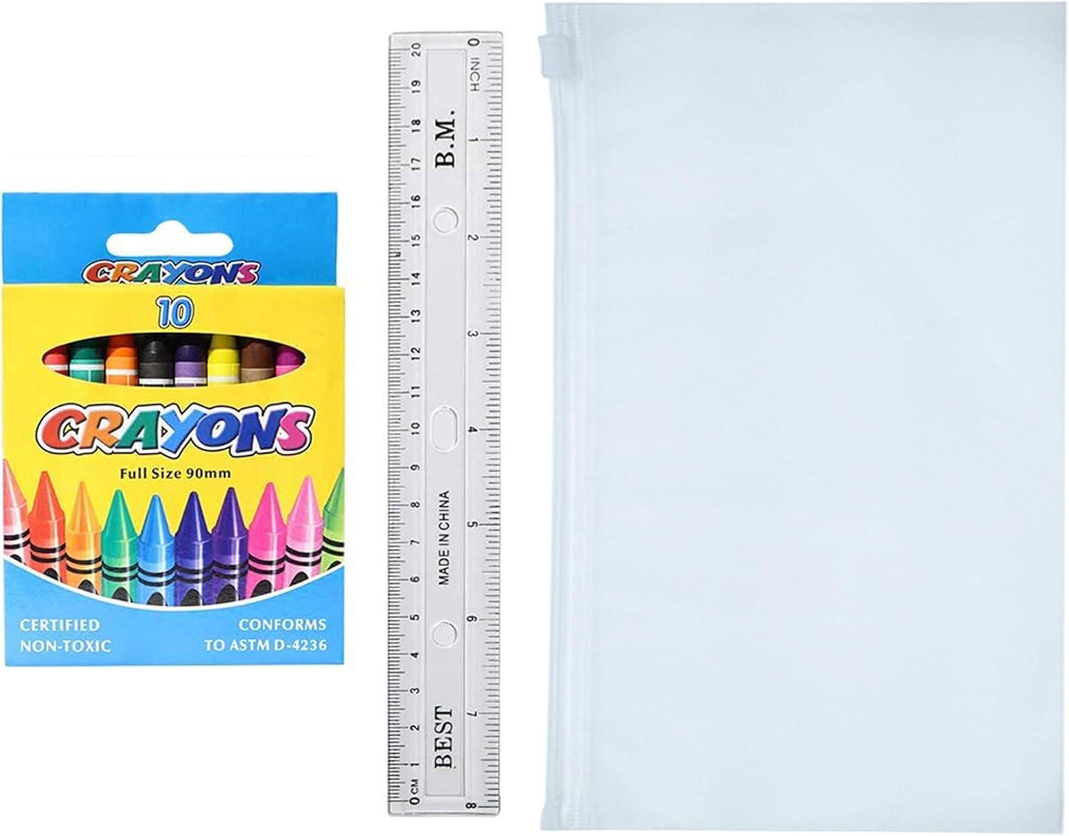 36 Piece Bulk School Supplies Kits - Pens, Pencils, Crayons, and More - Value Pack of 48 Kits - Essential Box of School Supplies for Elementary, Middle, and High School Students