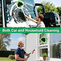 Vista 5 de XINDELL - Herramienta de limpieza de parabrisas de 29 pulgadas, kit de limpieza de ventana interior de automóvil con mango largo extendido y 4