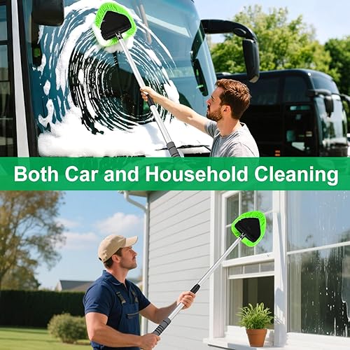 Miniatura 5 de XINDELL - Herramienta de limpieza de parabrisas de 29 pulgadas, kit de limpieza de ventana interior de automóvil con mango largo extendido y 4