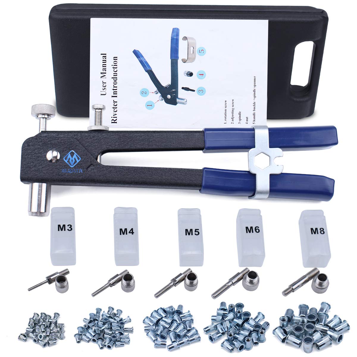 Buy Muzata Hand Rivet Tool Nut Setter Kit,Thread Blind Riveting Tools