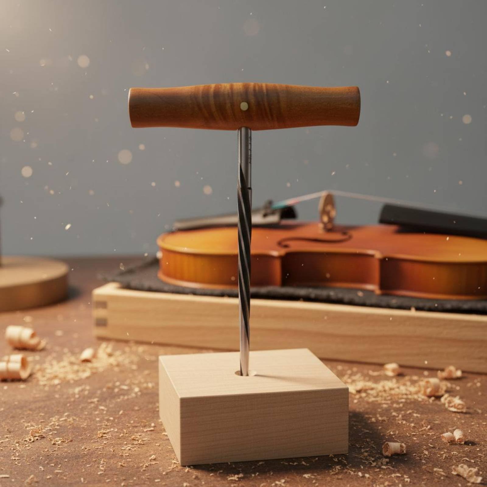 Rasapunta Violino Attrezzo Liuteria Acciaio Alta Durezza Funzione Rastrematura Precisa Manico Diritto Adatto per Falegnami Artigiani Musica Classica, Manico A I, Per Violino Grande