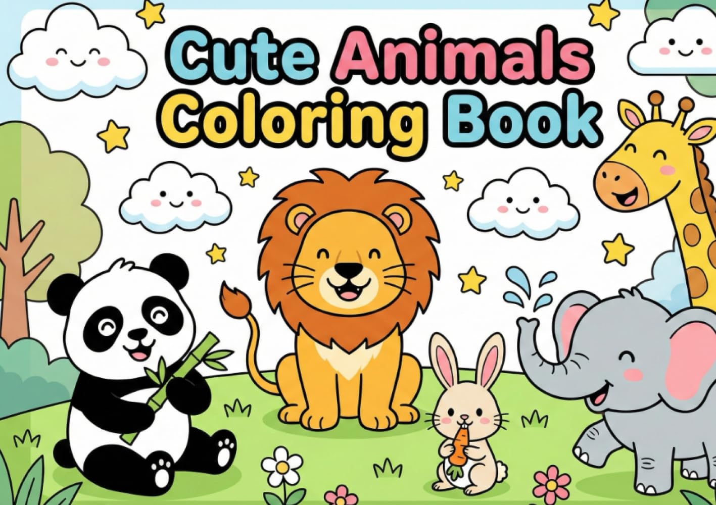 Cute Animals Coloring Book for Kids: A Fun Coloring Book to Learn and Color Cute Animals