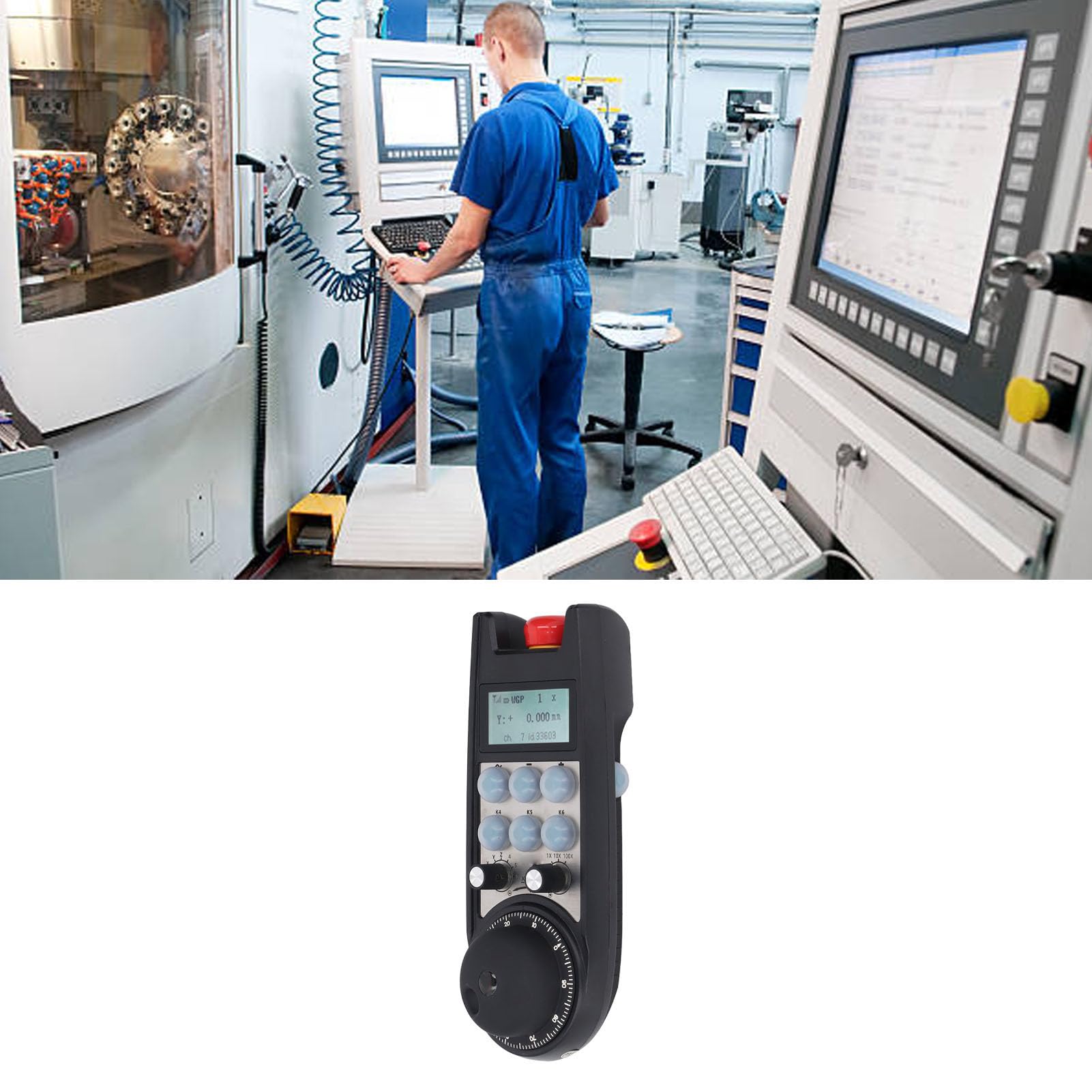 Generic 6-osiowy Bezprzewodowy Sterownik Koła Zamachowego CNC. Precyzyjny Generator Impulsów do Maszyn CNC i frezarek. Materiał ABS