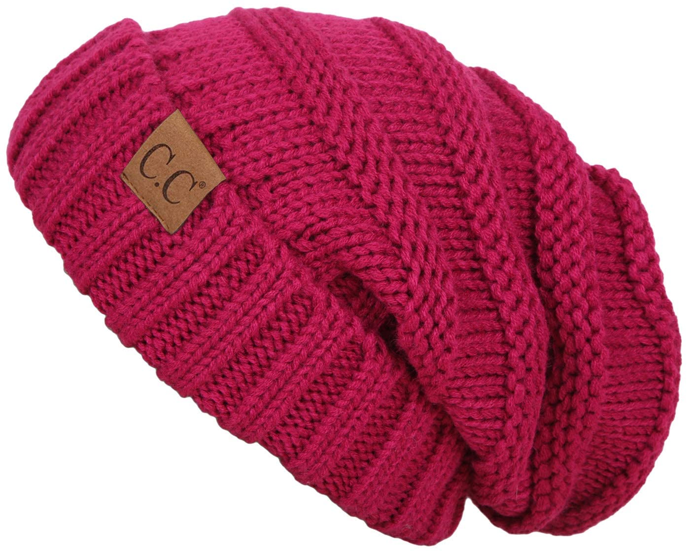 Funky JunqueTrendy Warm Oversized Chunky Soft Oversized Cable Knit Slouchy Beanie