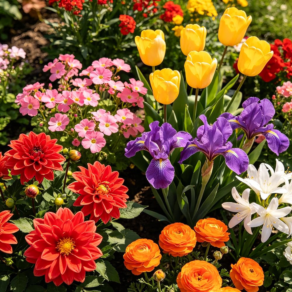 blumenRhizom 60zwiebeln Mehrfarbig - gartenpflanzen Leicht zu züchten