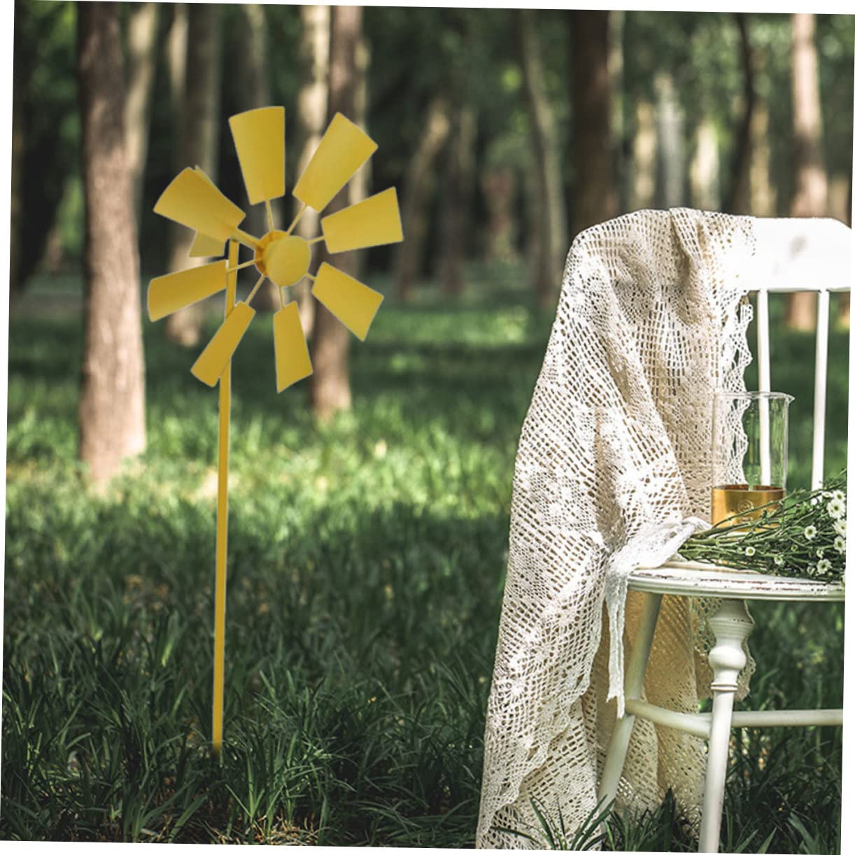 HEMOTON 3 Stück Metall Windmühlen für Garten und Außenbereich | Dekorative Gartenstecker für Park und Hof, Leicht zu Verwenden, Sichere Ausführung, Einzigartige Optik