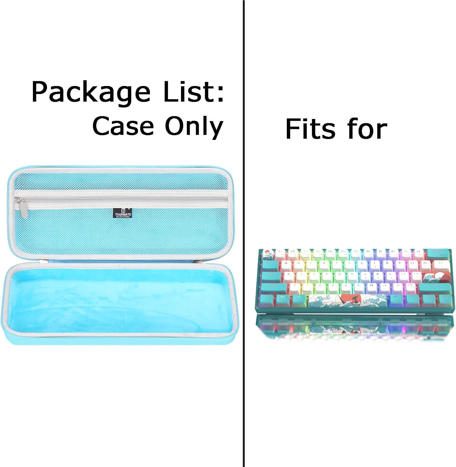 Hard Storage Case for 60% Snpurdiri/DIERYA/Owpkeenthy/MageGee/TMKB/Camiysn 60% Percent Keyboard - Travel Box for RK Royal KLUDGE/CORBOBO WK61 Mechanical Keyboard(Only Box) - Image 6