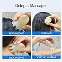 Smowfes Scalp Massager for Headaches & Stress Relief,2-Piece Octopus Head Massage Comb Set | Manual Acupressure Tool with 8 Flexible Nodes, Portable for Home/OfficeMassage gallery image